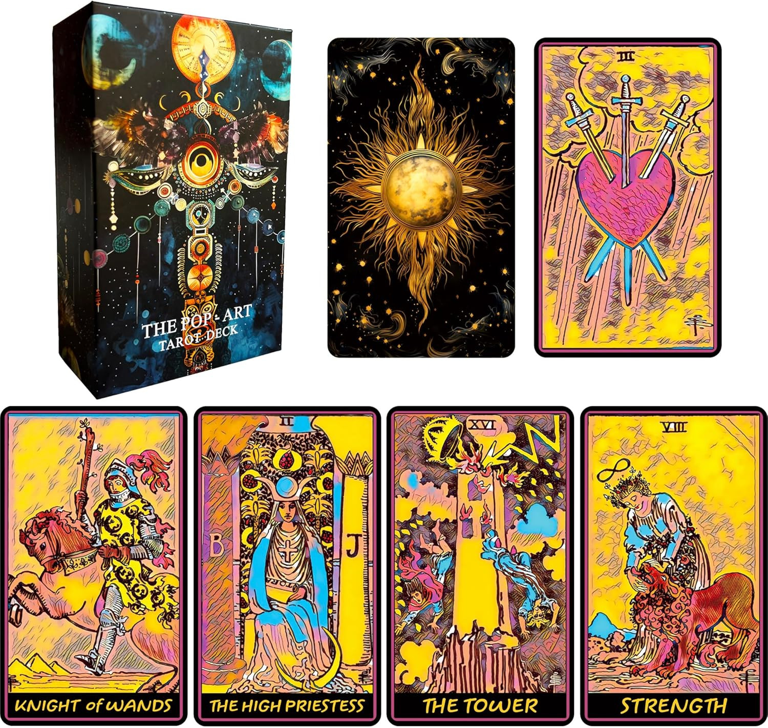 New Edition, Tarot Cards for Beginners, Classic Tarot Cards with Meanings on The