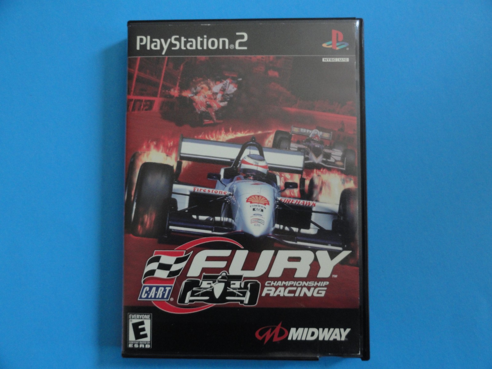 PS2 CART FURY CHAMPIONSHIP RACING ORIGINAL COVER ART IN BLOCKBUSTER CASE NO GAME