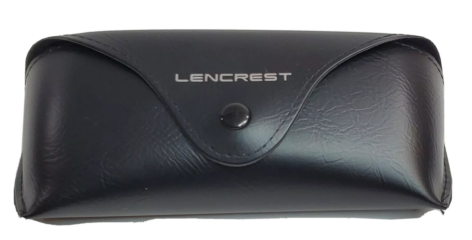 Eyeglass Case Black Snap Closure Lencrest Travel Carry Protect Glasses