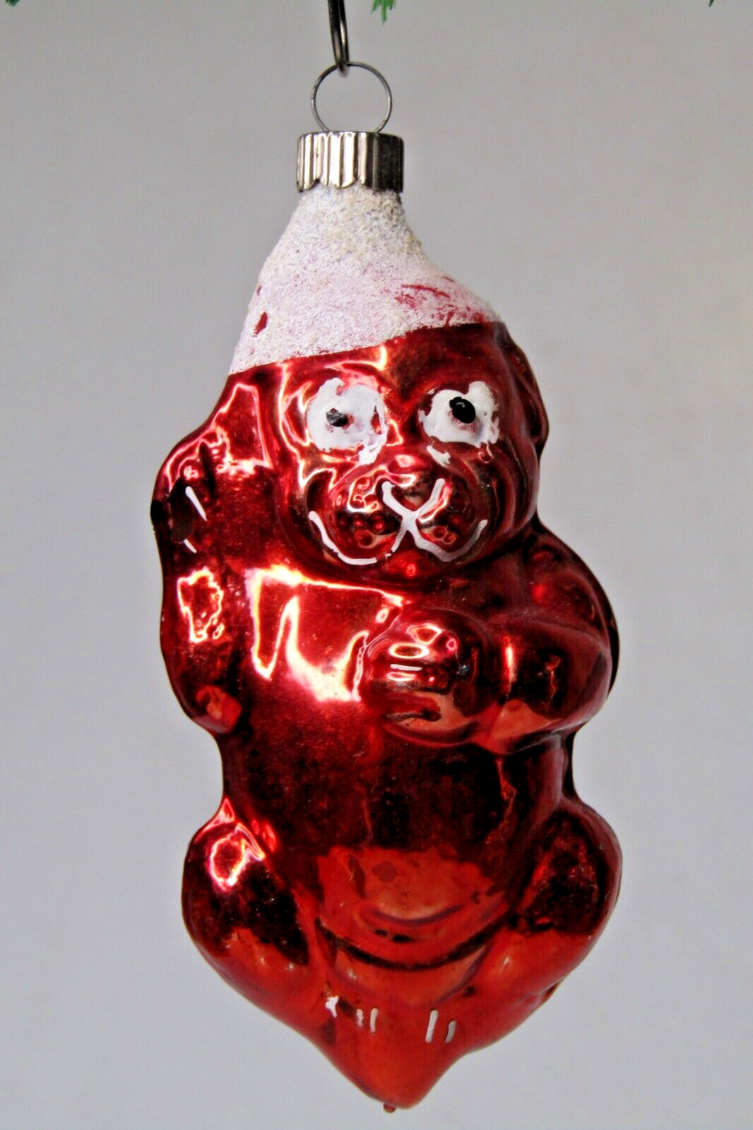 Vintage Blown Glass DANCING BEAR Mica Figurine Christmas Ornament Germany