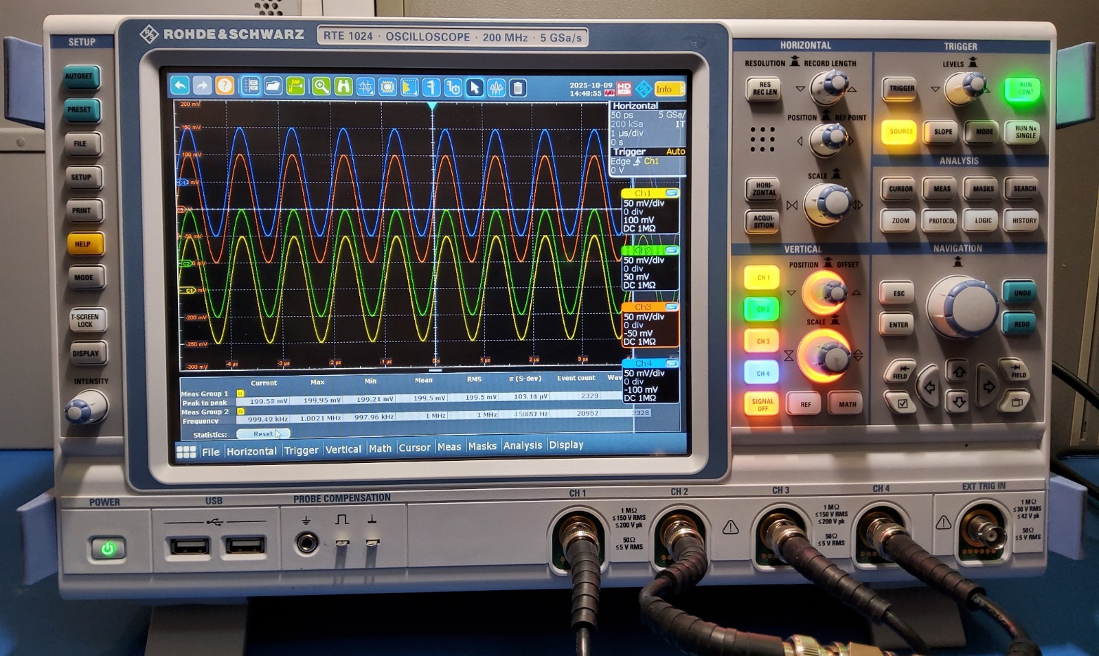Rohde & Schwarz RTE1024 Oscilloscope 200MHz, 5Gs/s, 50M/ch PRISTINE condition