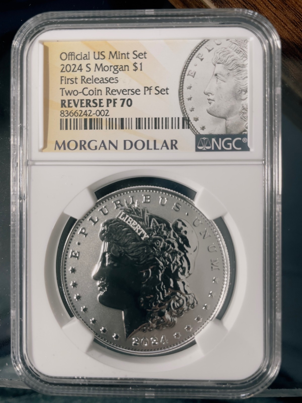 2024-S $1 Morgan Dollar $1 NGC Early Releases Reverse PF 70 