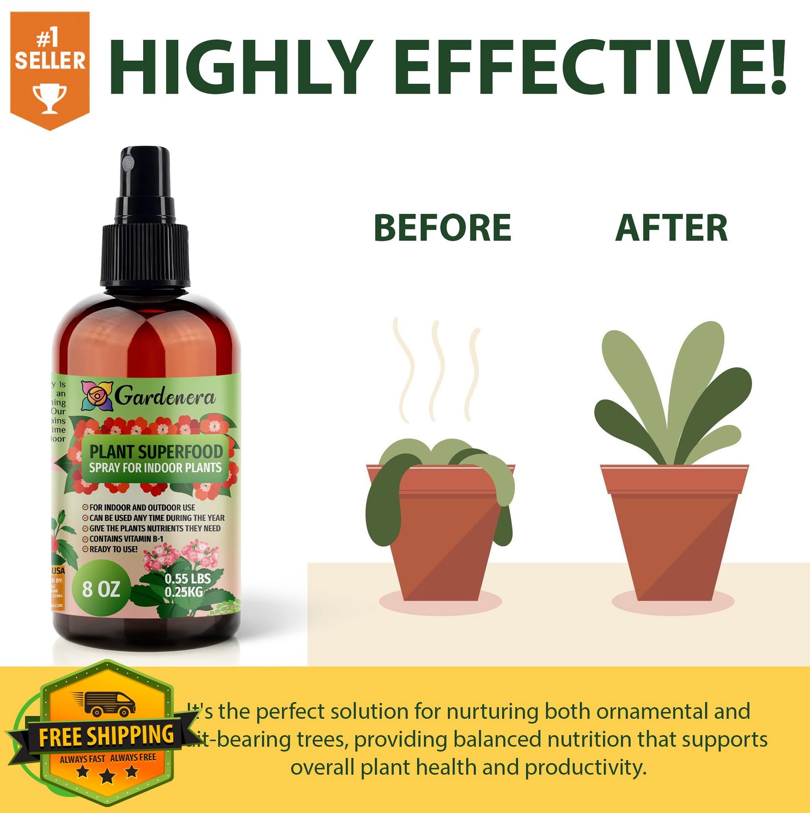 BESTSELLER Plant Superfood Tropical 8oz Organic Indoor Outdoor Tree