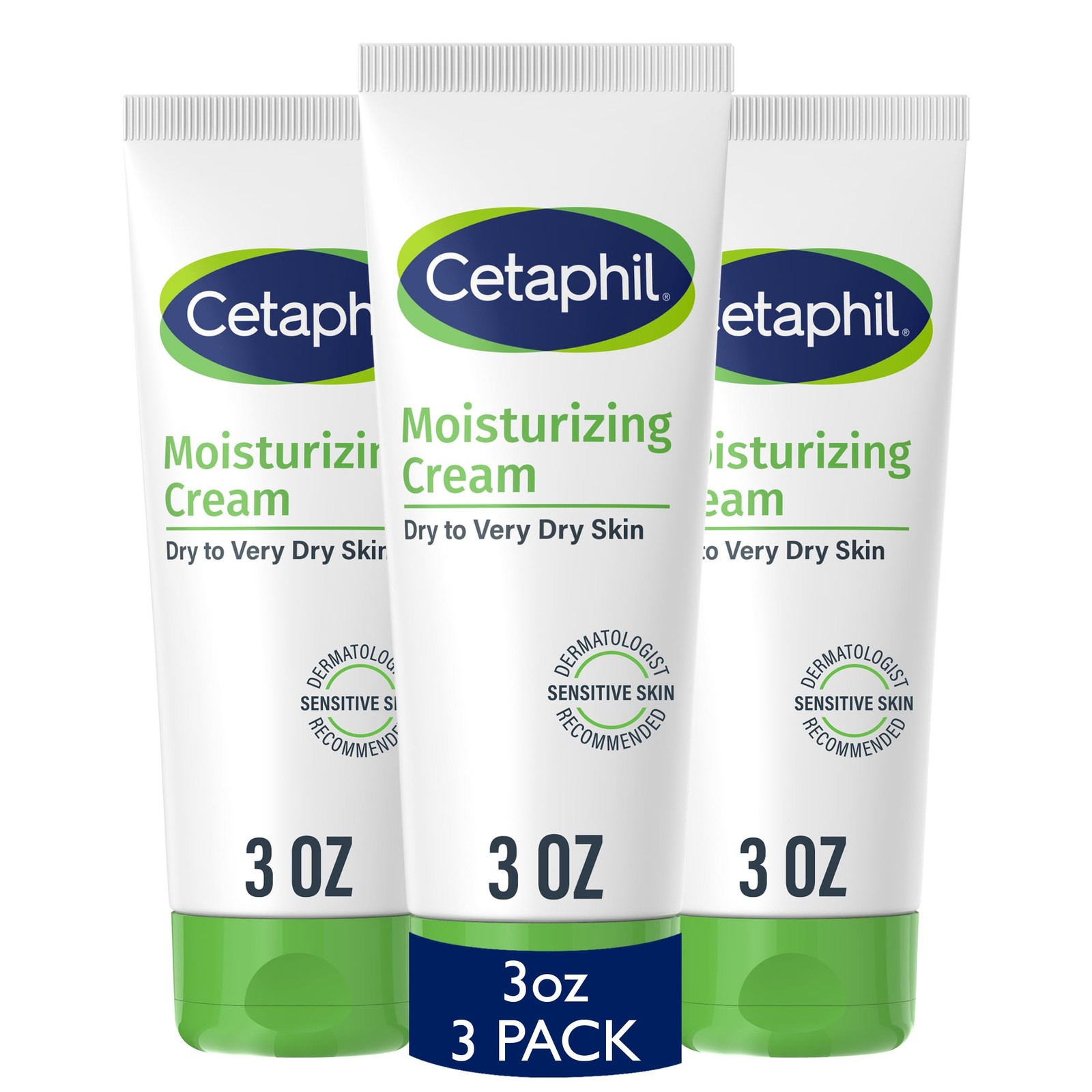 Moisturizing Cream 3 oz Pack of Cetaphil Face Body Moisturizer Hydrating Skin