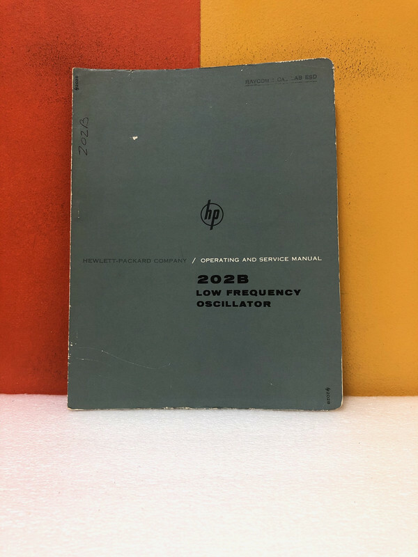 HP 202B Low Frequency Oscillator Operating & Service Manual