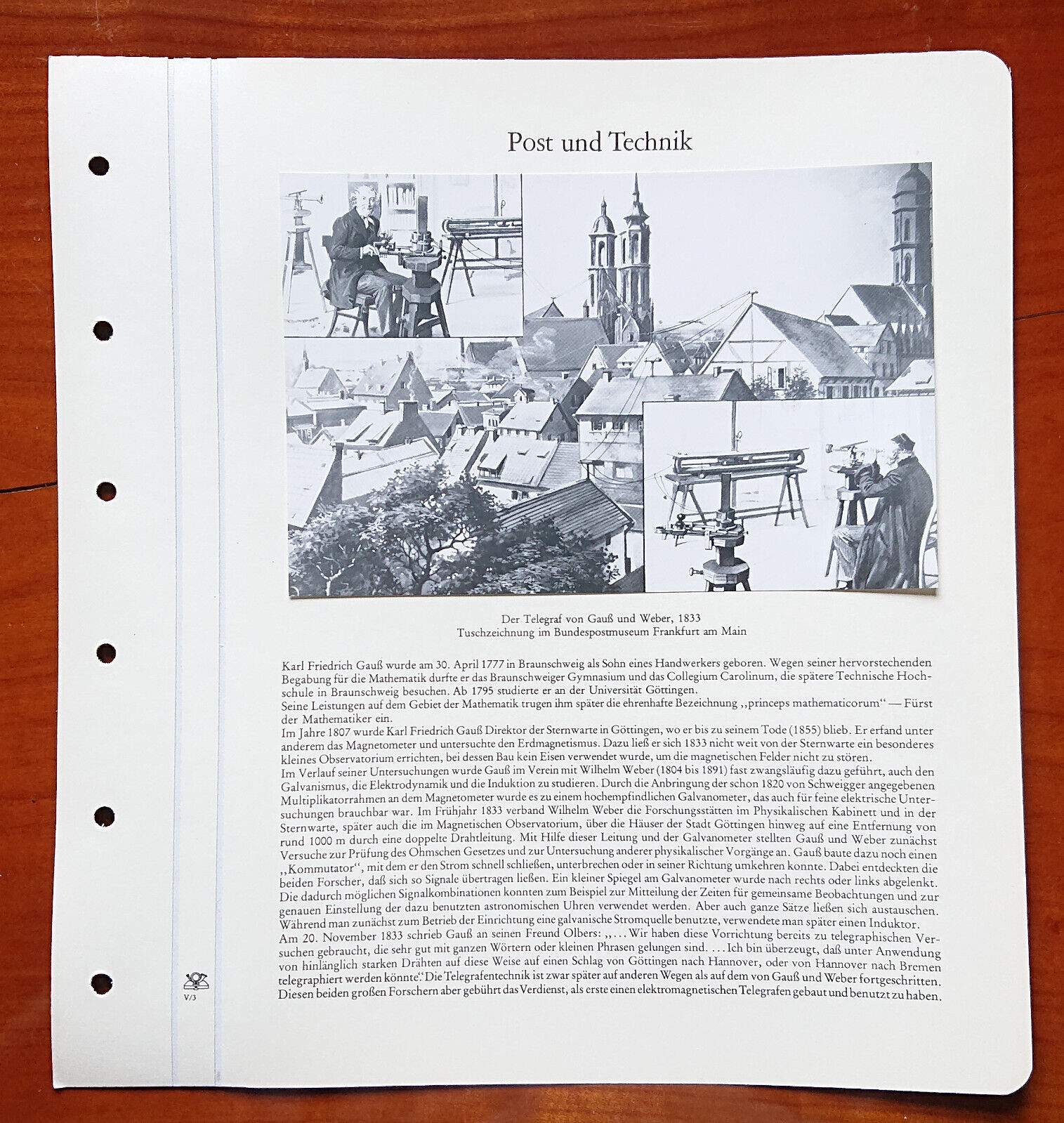 Vordruckblatt Post And Technology Telegraph By Gauss & Weber 1833 Tuschzeichnung