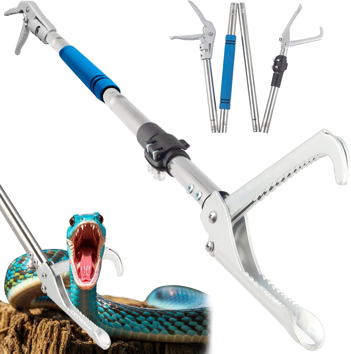 Snake Grabber Tool, 69" Snake Tongs Grabber for Rattlesnake Heavy Duty Professio