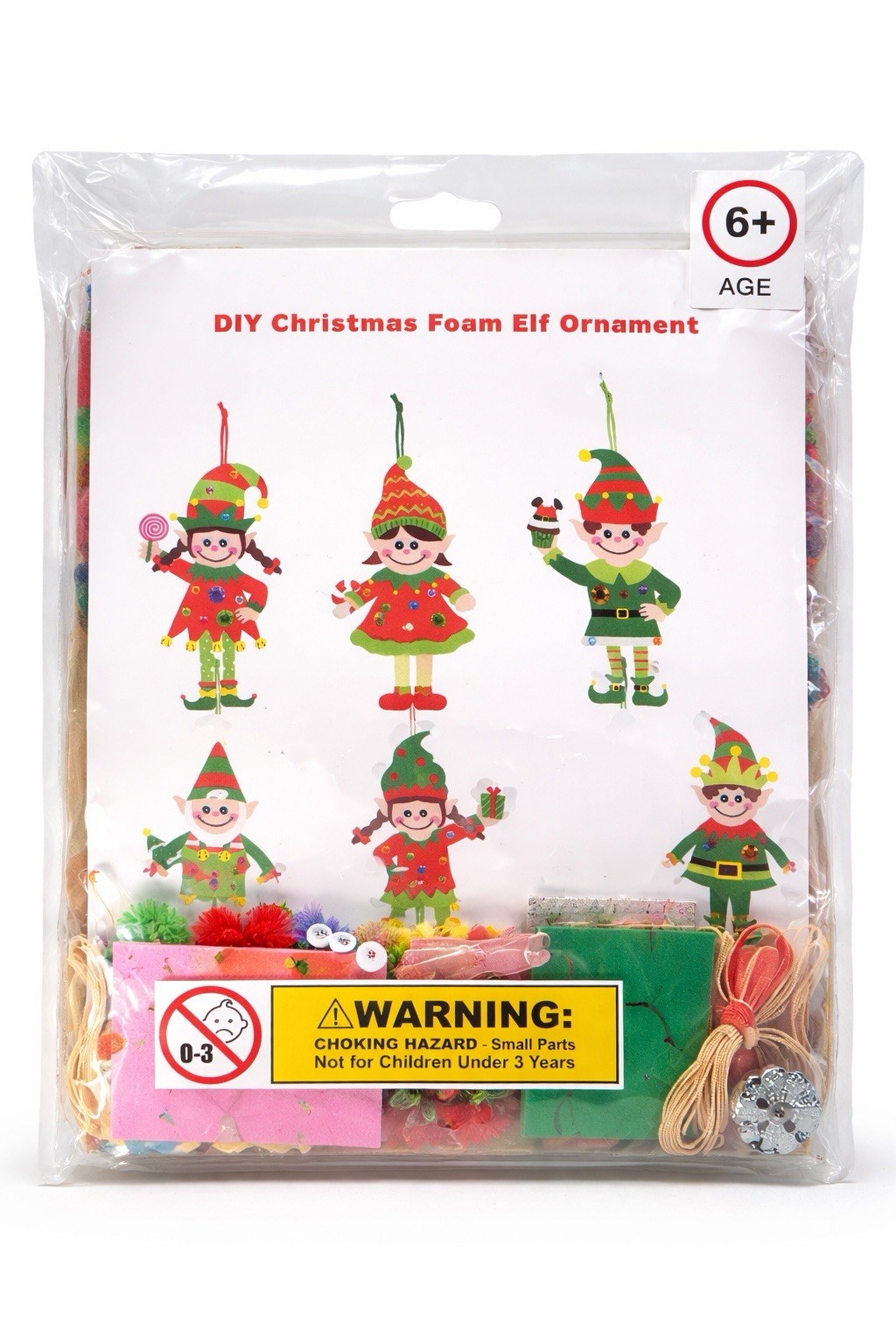 24 Sets Elf Decorations DIY Christmas Tree Ornaments Winter Crafts Kits for Kids