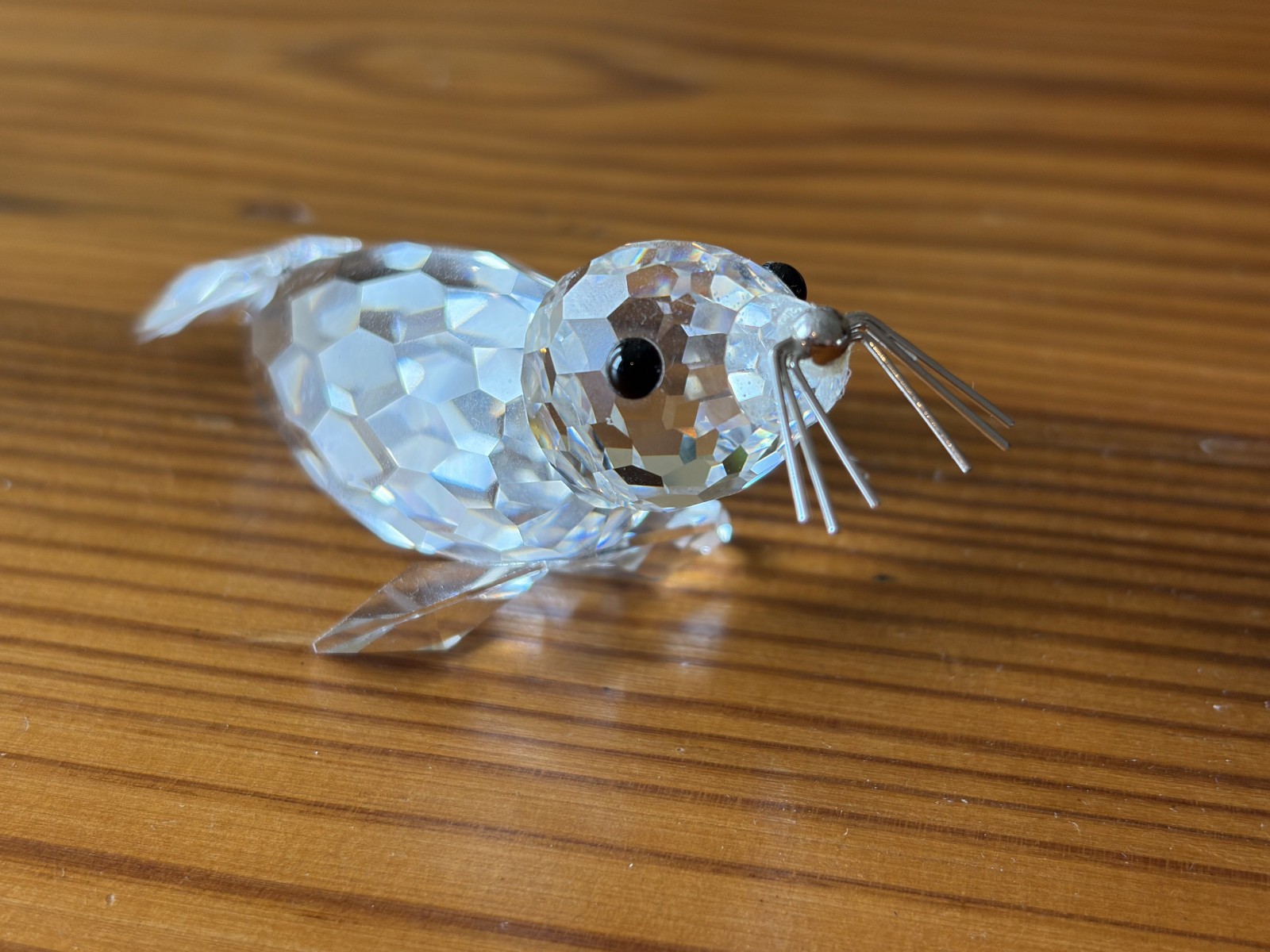 Vintage Swarovski Crystal 4" Large Seal Figurine