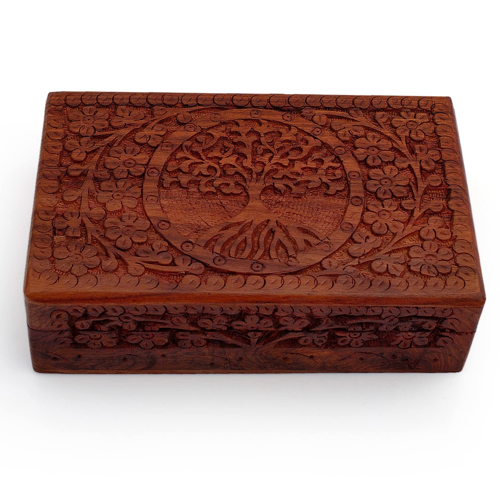 Great Birthday Gifts Handmade Decorative Wooden Jewelry Box Tree Of Life Carv...