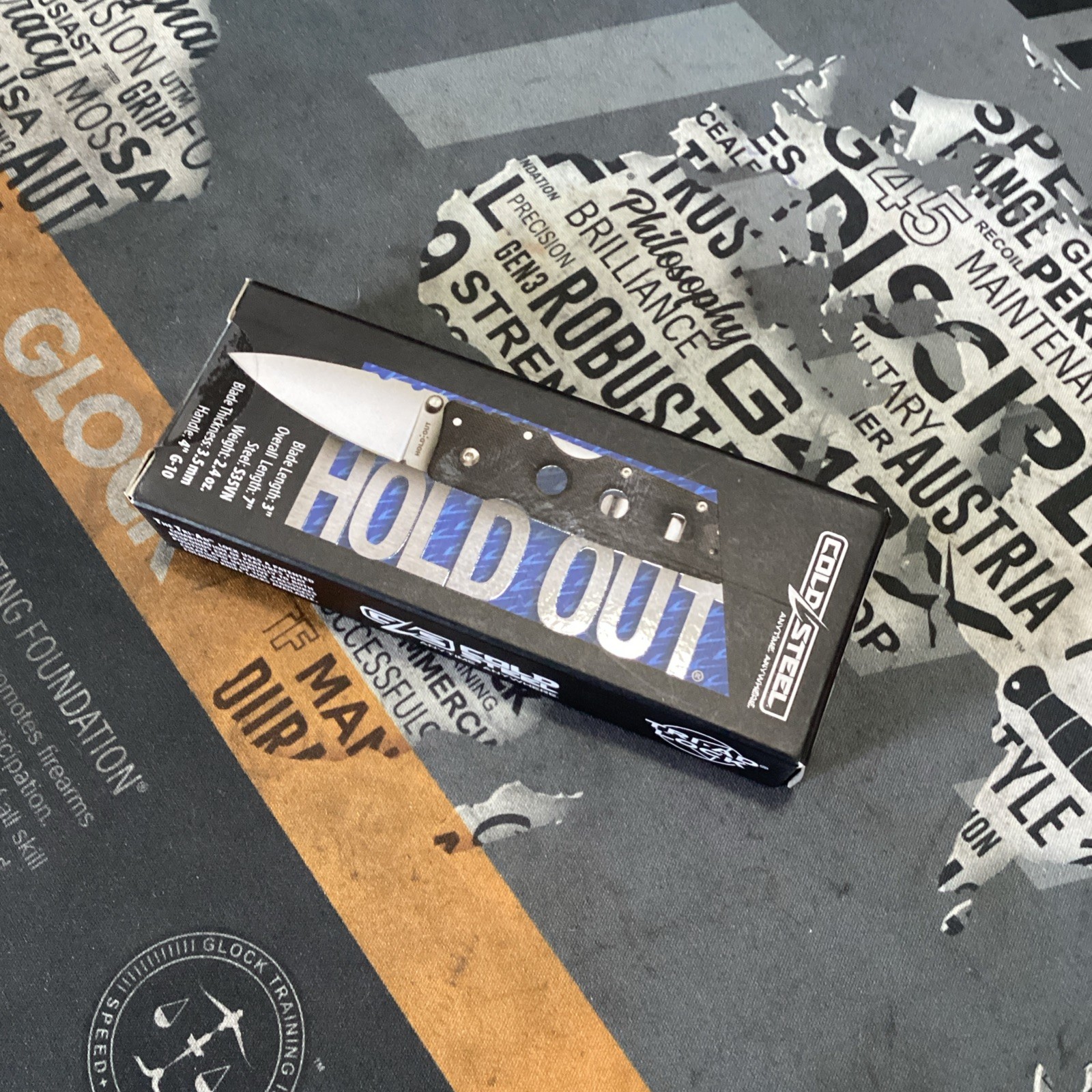 Cold Steel Hold Out Lockback Folding Knife 3" CPM-S35VN Steel Blade G10 Handle