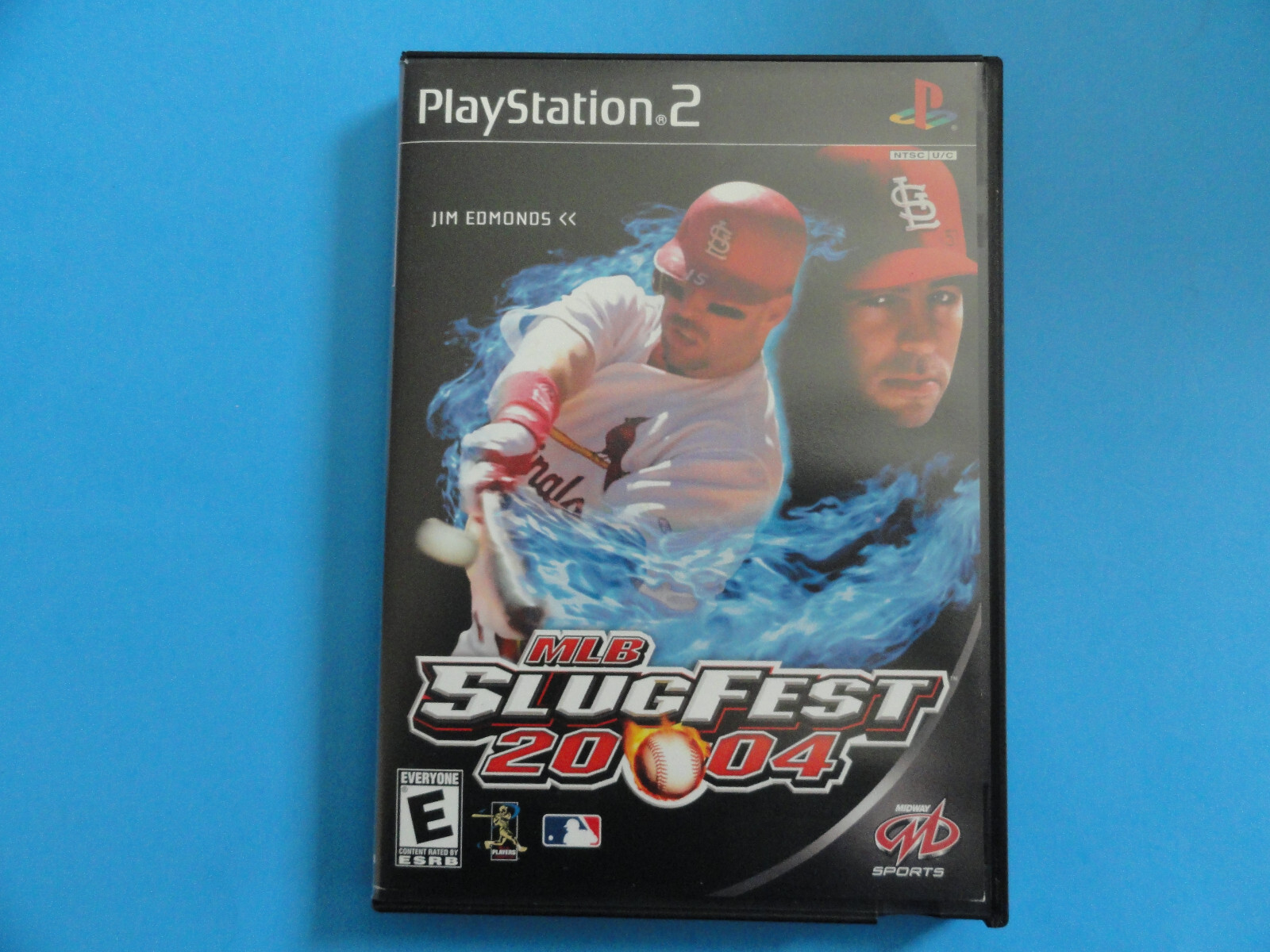 PS2 MLB SLUGFEST 2004 ORIGINAL COVER ART & BLOCKBUSTER VIDEO CASE