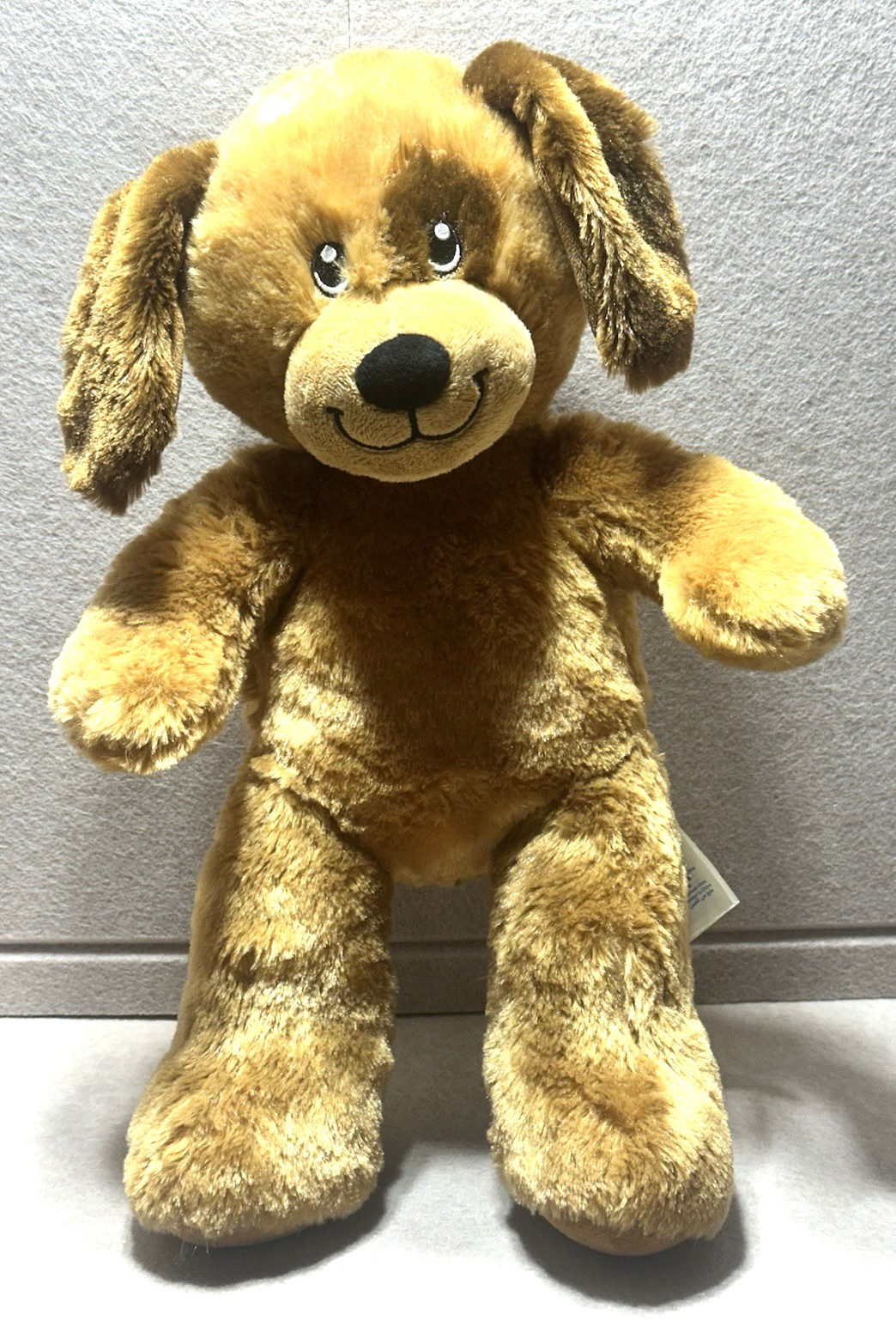 Build A Bear Brown Puppy Dog Brown Eye Patch 16” Plush BABW Stuffed Animal