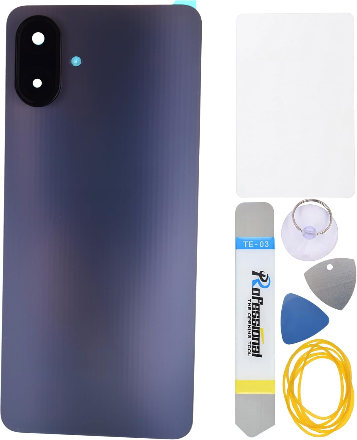 Rear Panel with Pre Cut Adhesive and Main Camera Glass Lens and Frame