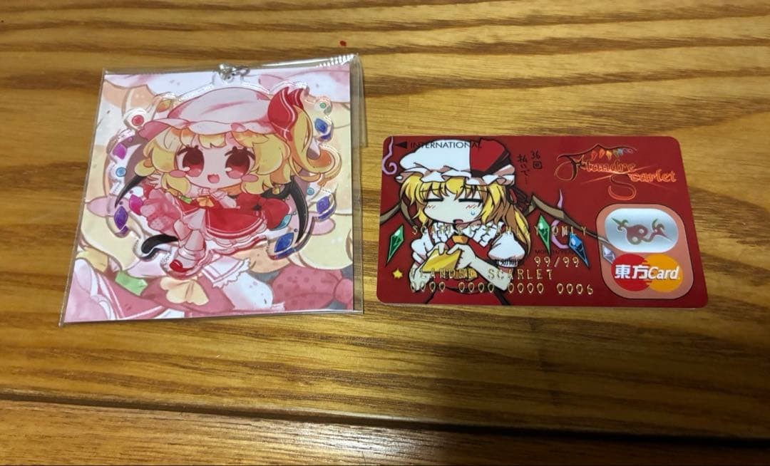 Touhou Project Acrylic Keychain Gold Card Flandre Set