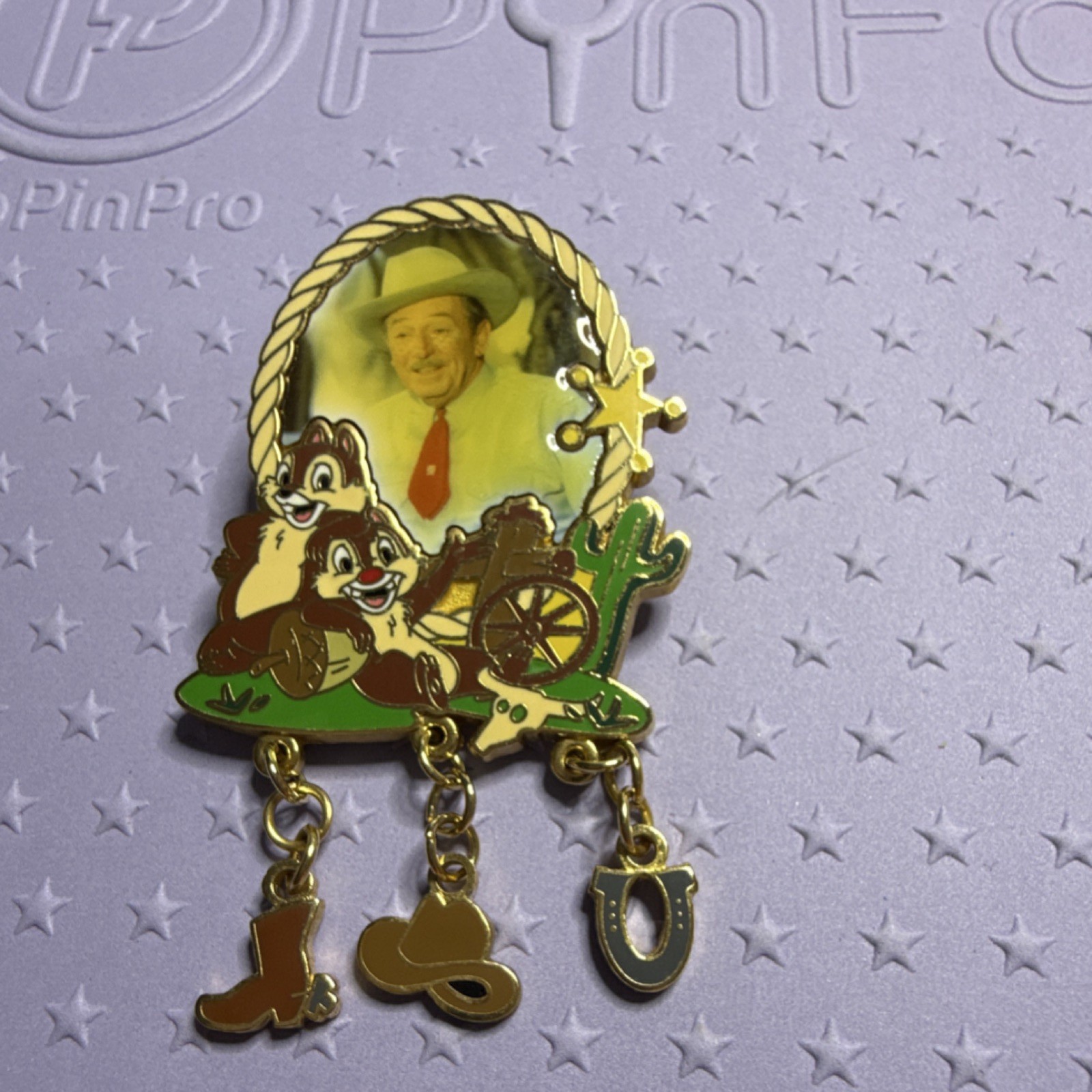 Disney Chip & Dale Western Dangle Pin 2006 Single