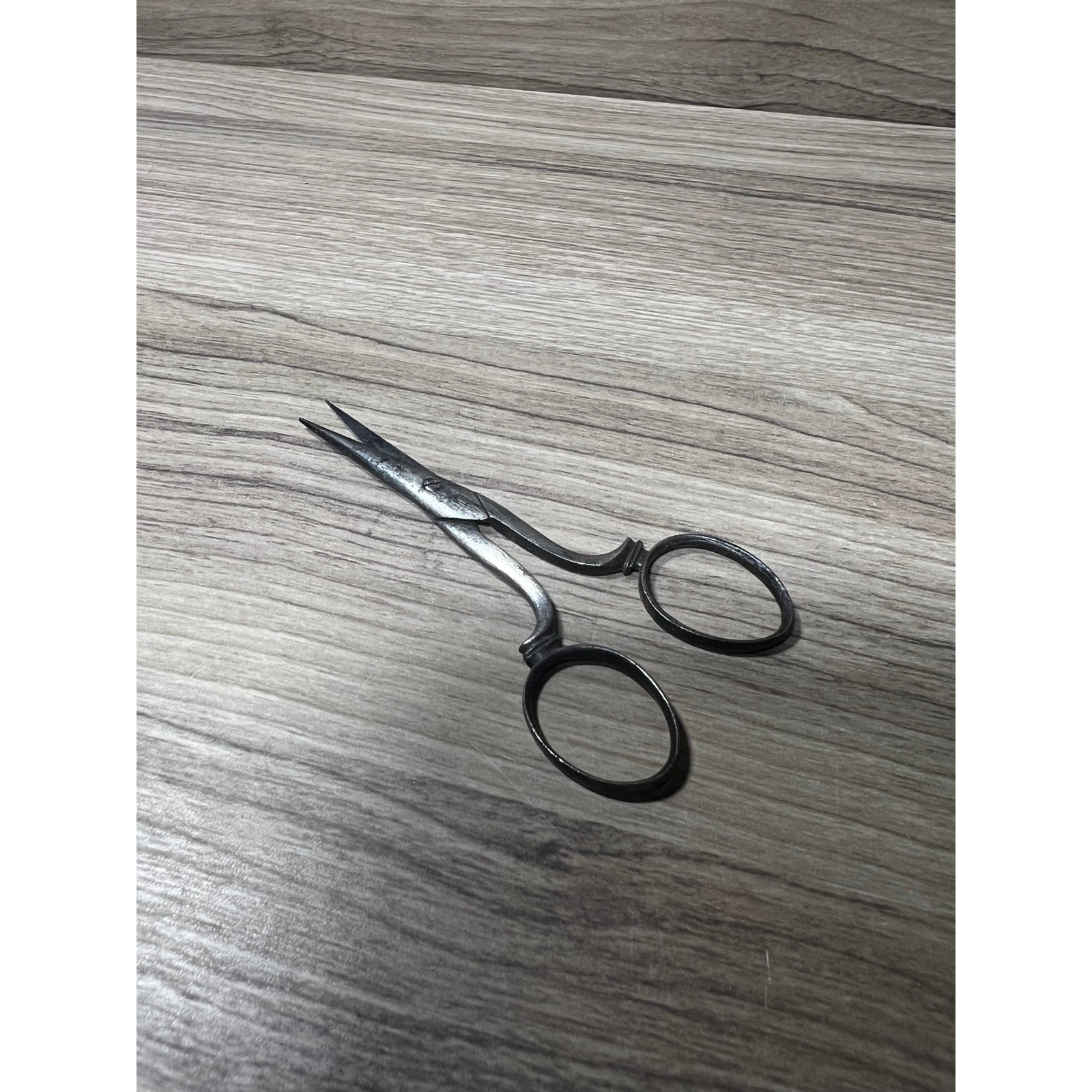 Antique Forged Steel Embroidery Scissors Small Vintage Sewing Shears 4 Inch