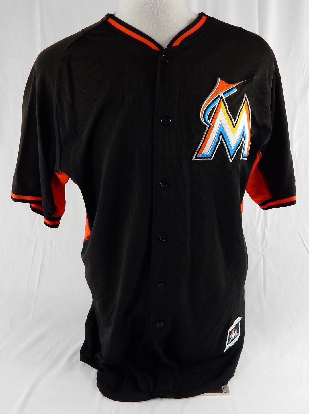 2014-16 Miami Marlins Haines #19 Game Used Black Jersey ST BP 46 032