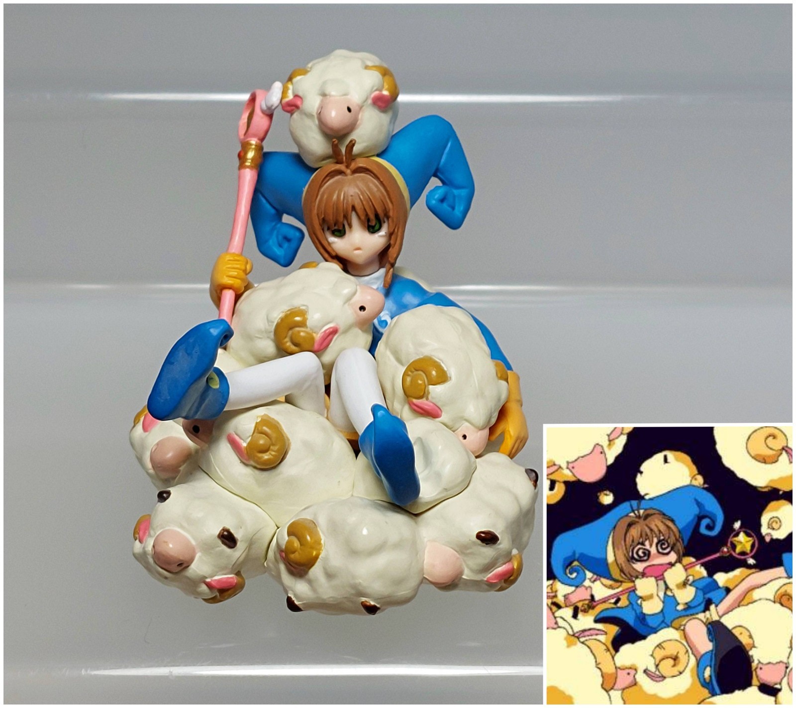 Card Captor Sakura Kinomoto Sakura (Battle Costume) Figure Amada 2005 N03 1.6in