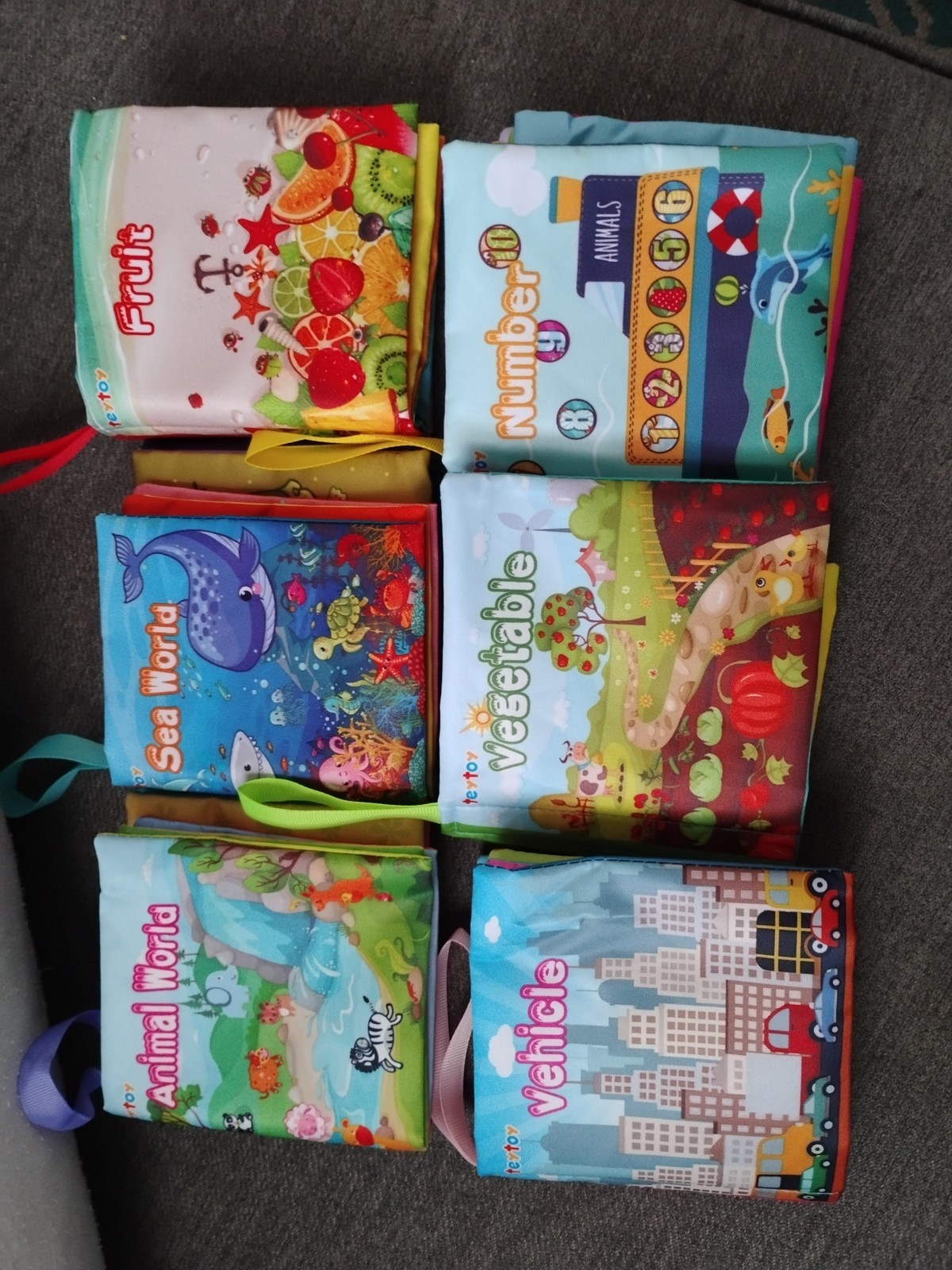 6 Teytoy Cloth Fabric Baby Books