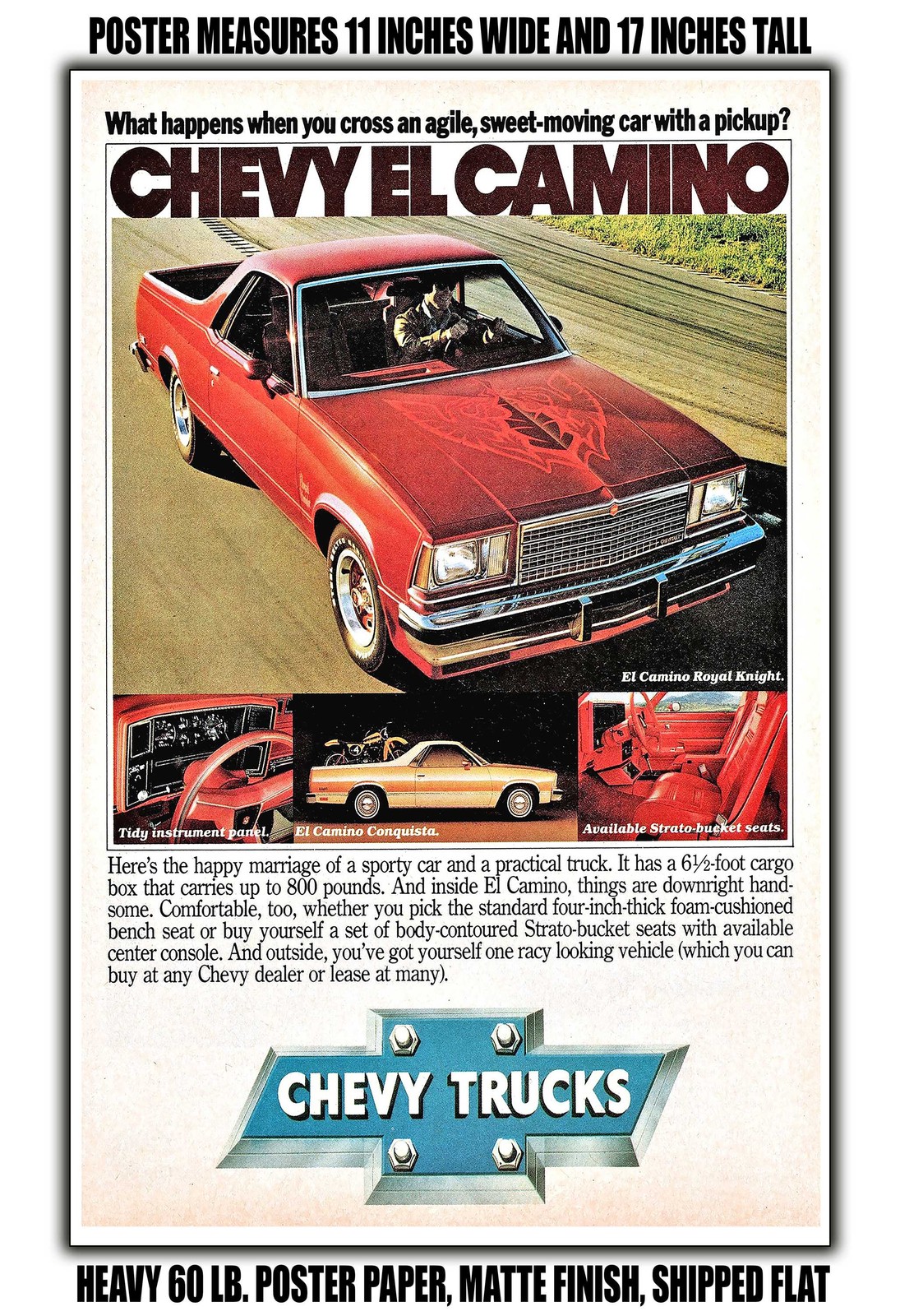 1979 Chevy El Camino Royal Knight - 11x17 Poster
