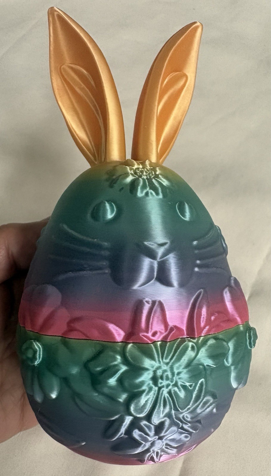 Easter Surprise Egg Articulated Bunny Inside Reusable Spring Decor Gift