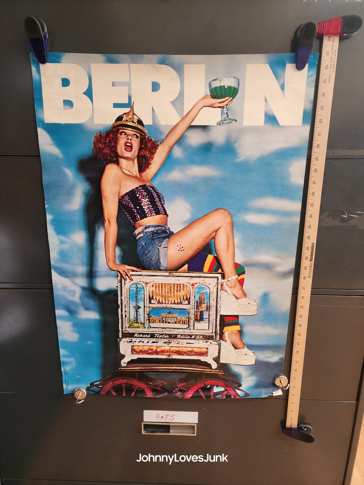 Vintage German Travel Poster Advertising Used Retro Decor
