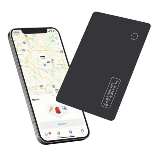  Wallet Tracker Card, Rechargeable Wallet Finder Compatible with 1 Pack Black