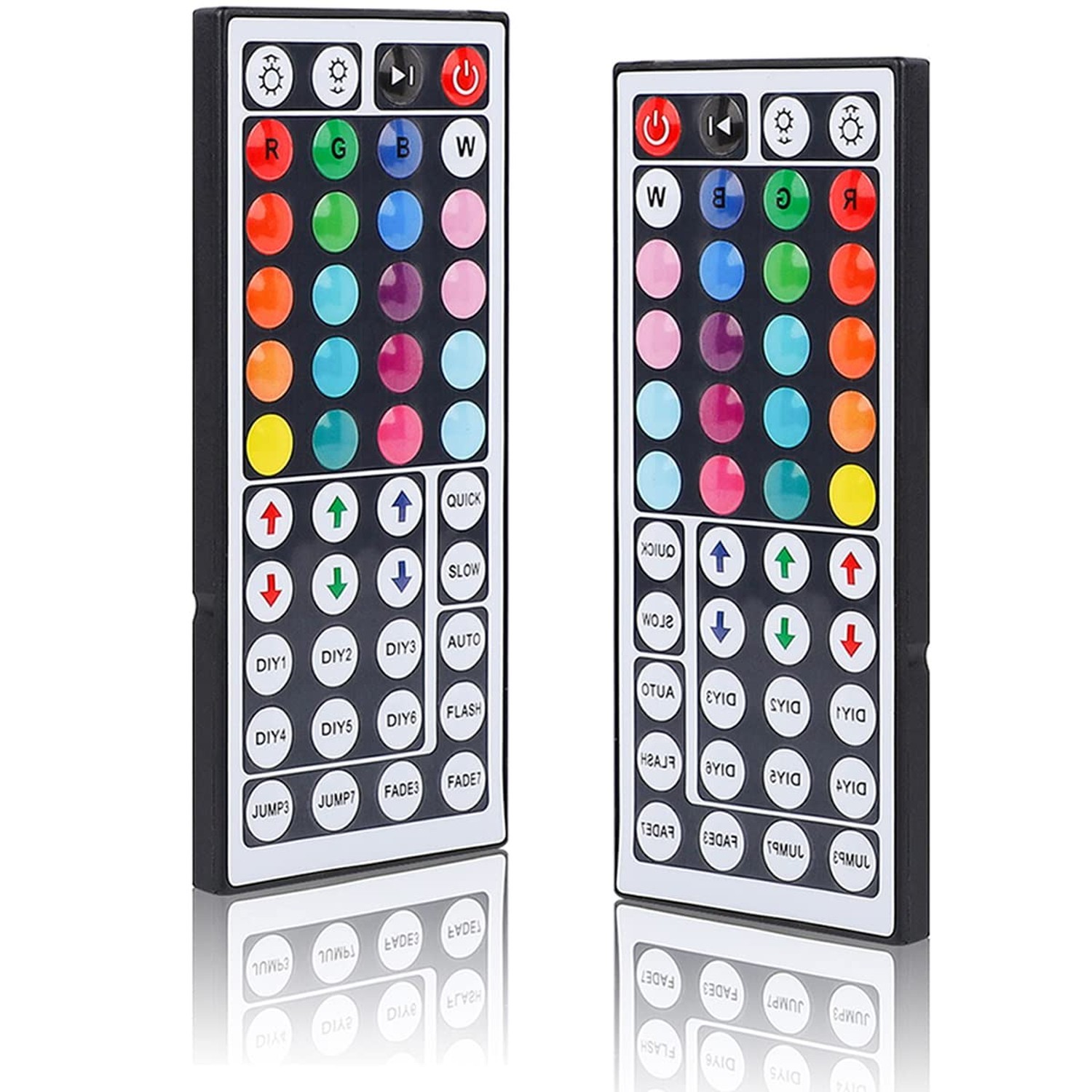 BZONE 44 Key RGB LED IR Remote Control 2 Pack,LED Light Remote Replacement Co...