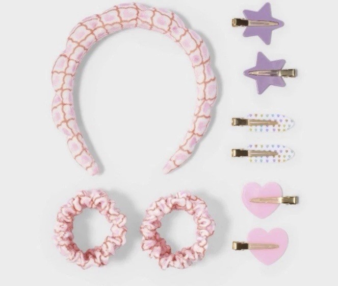 Roller Rabbit x Target Geo Hearts Headband Wristband Clips Get Ready Set IN HAND