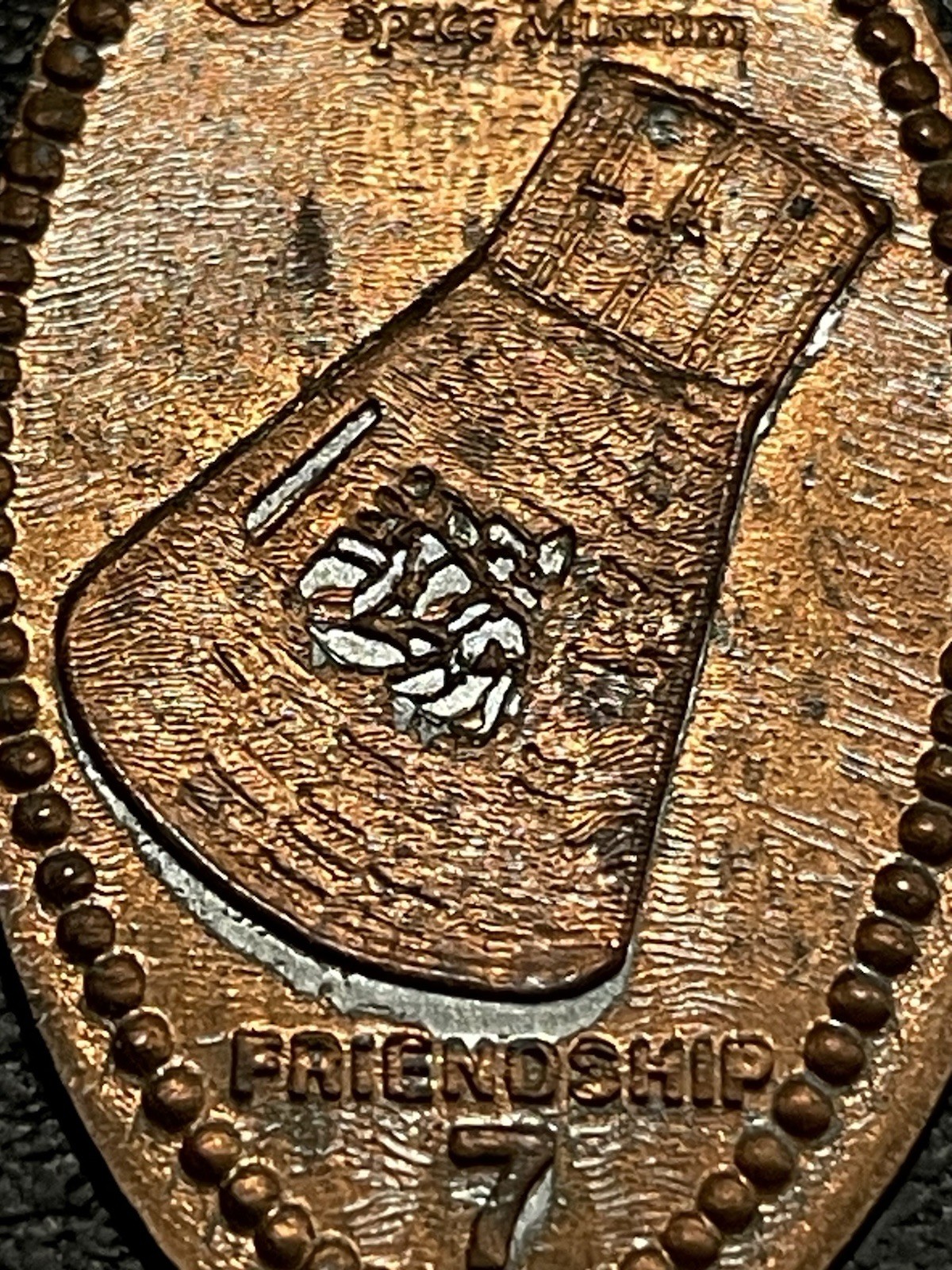 Friendship 7 National Smithsonian Air & Space Museum Zc Elongated Penny #030601