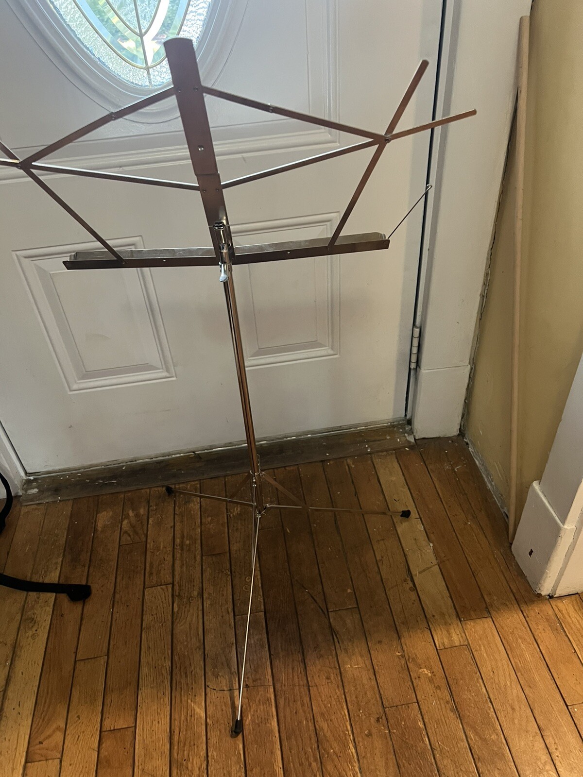 Vintage Belmonte Folding Chrome Music Stand With Tripod and Case