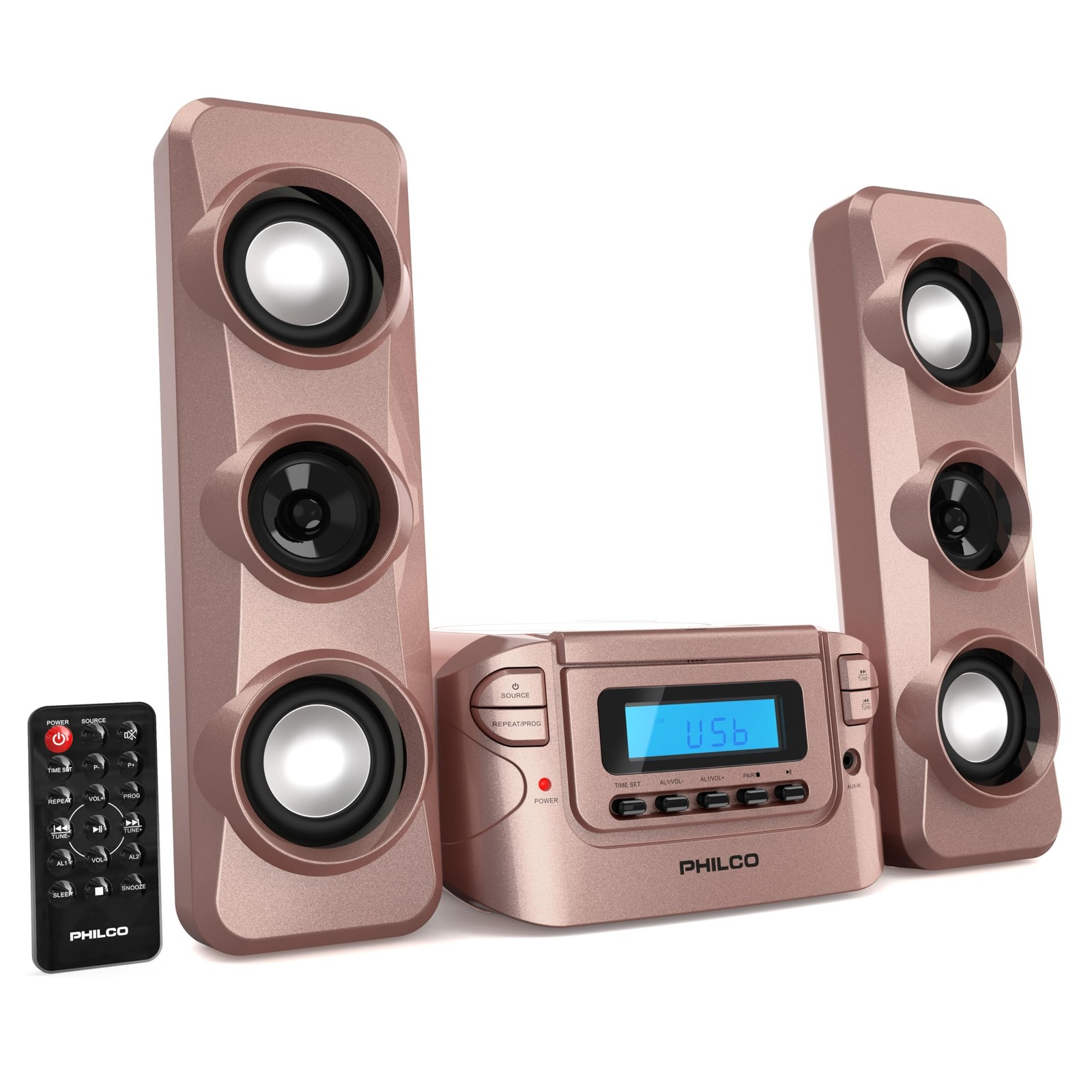 Philco Bluetooth Stereo System for Home, Compact CD Stereo Shelf System with ...