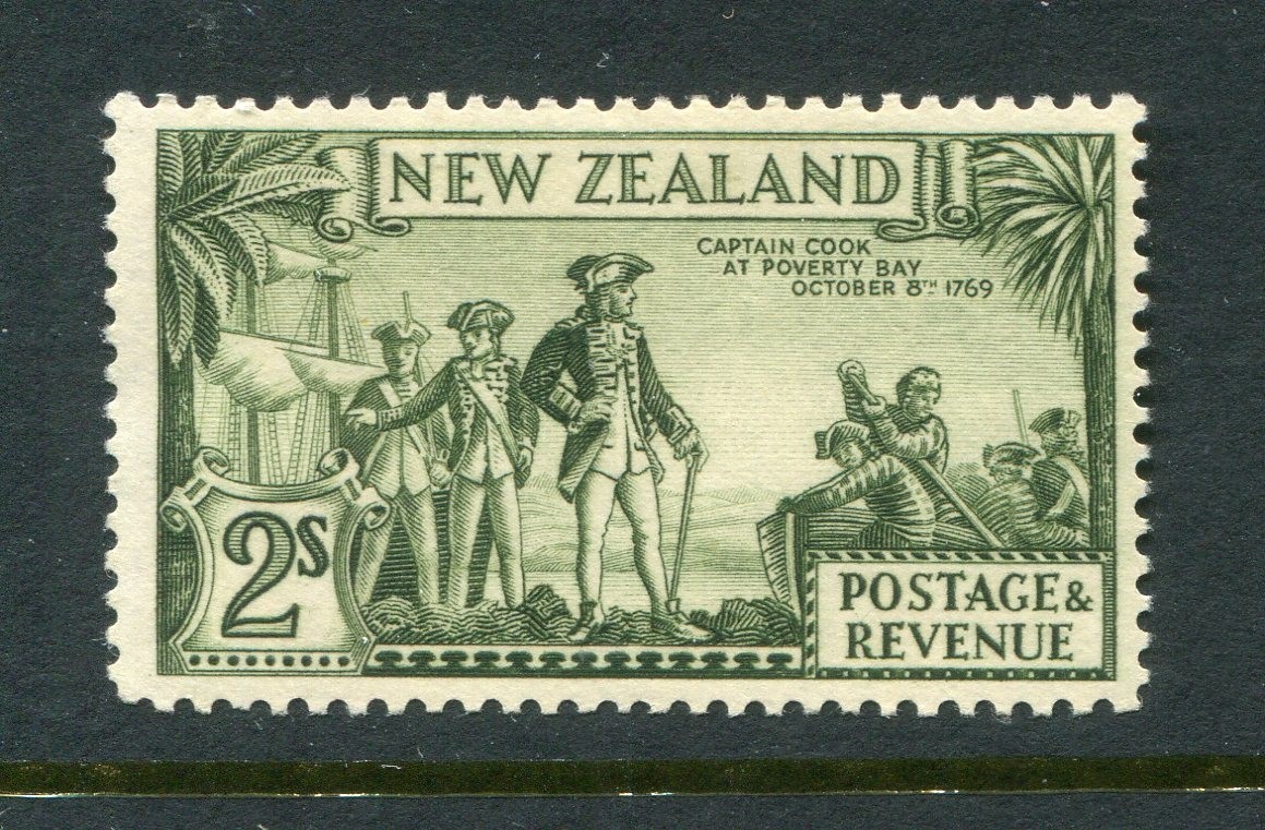 New Zealand #215a Captain Cook 2 Sh. [Mint Hinged]