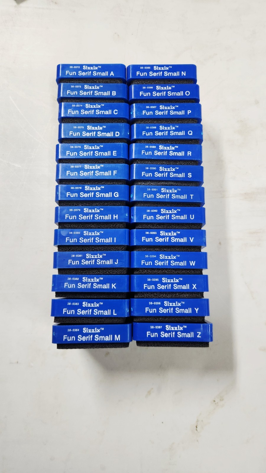 Sizzix Lot Of 26 Fun Serif Small Letters. Full Alphabet. Great Condition.