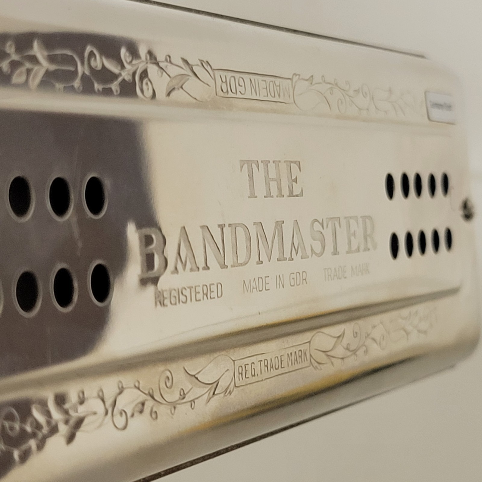 Vtg The Bandmaster Chromatic Harmonica w/ Case And How To Play Manual