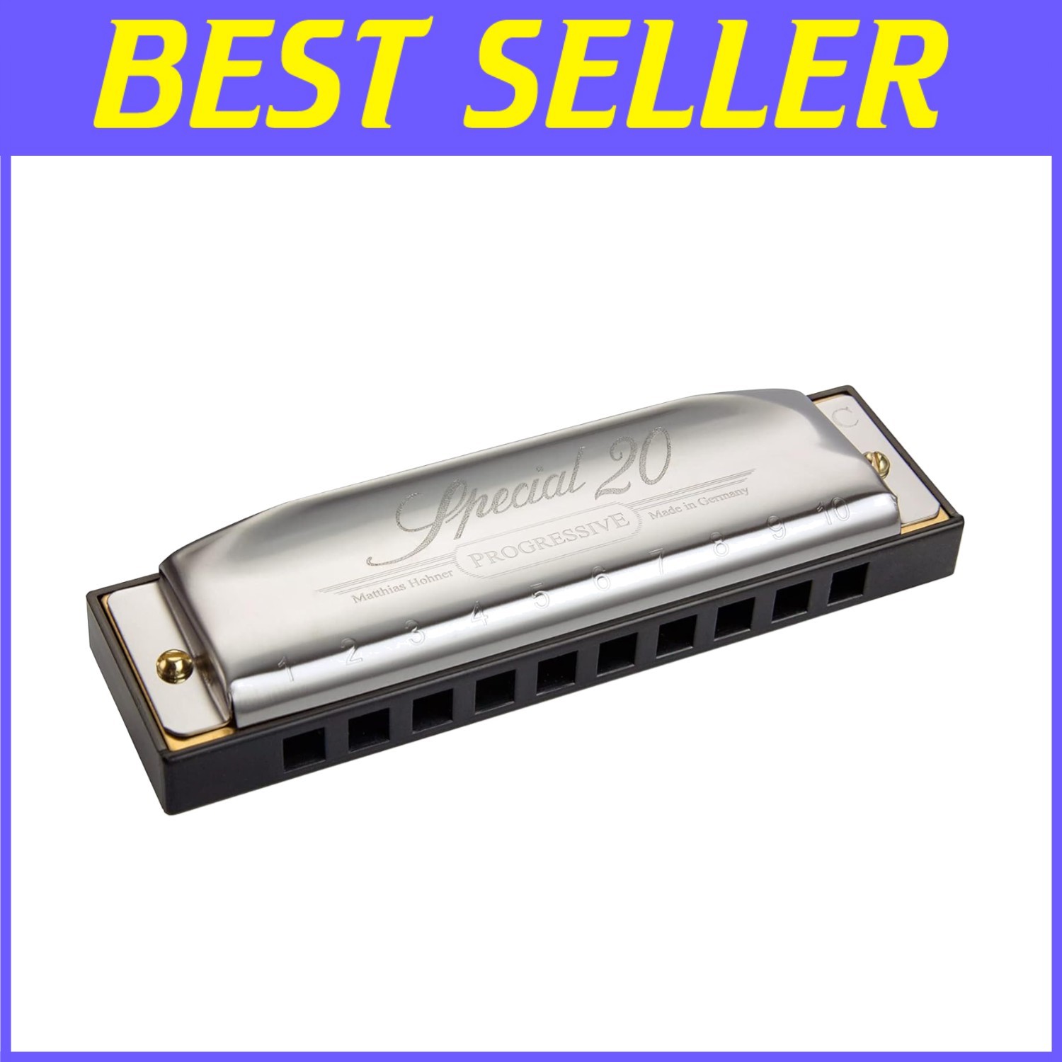 Professional C-major Harmonica with Plastic Comb
