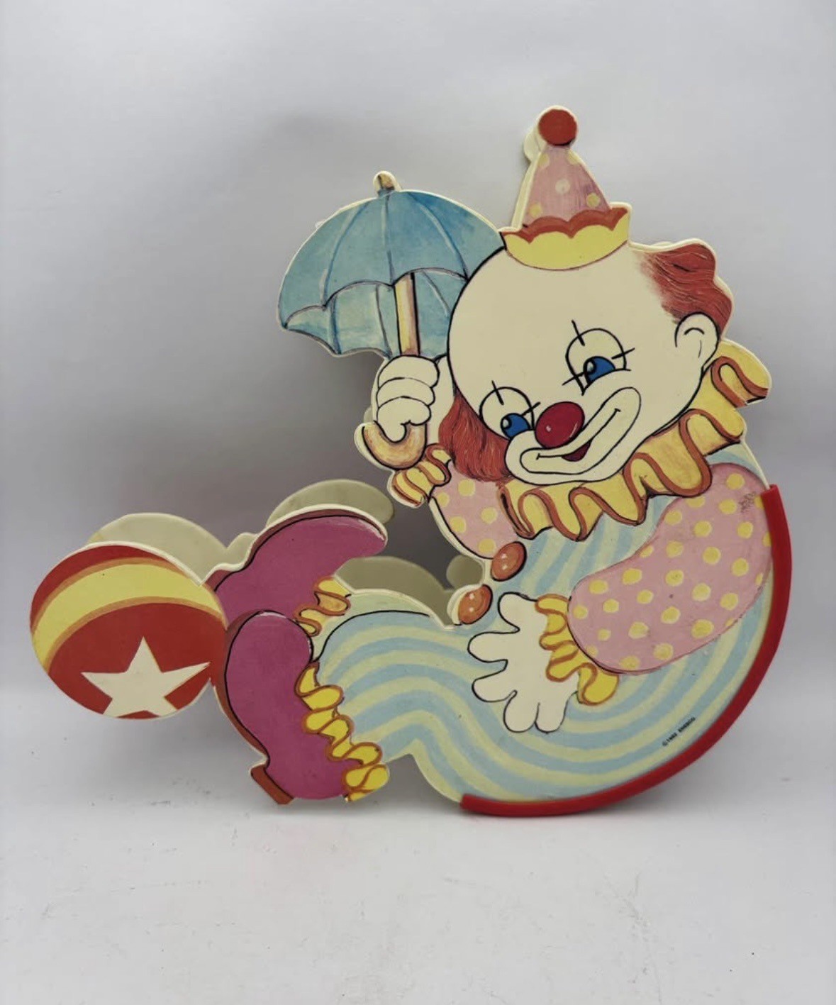 Vintage 1982 Enesco Happy Clown Music Box Wind Up