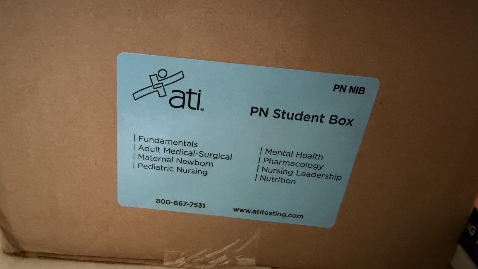 ATI TESTING PN STUDENT BOX