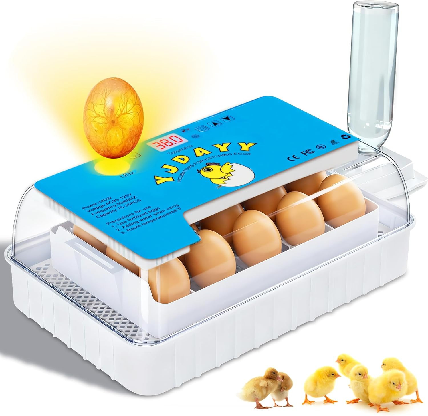 Incubators for Hatching Eggs 15-35 Eggs Incubator with Automatic Egg Turning and