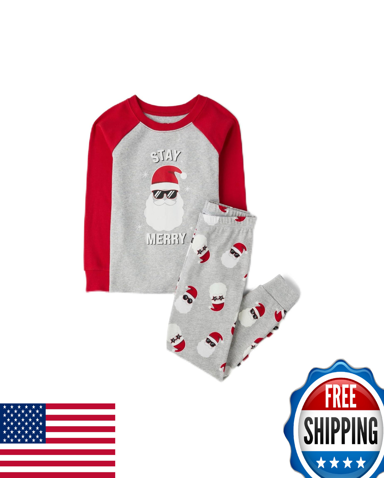 The Children's Place Kids Sibling Matching Holiday Pajama Set Cotton Size 14