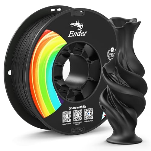 Creality Matte PLA Plus Filament 1.75mm, Low Warping, Matte Pla-1kg Black