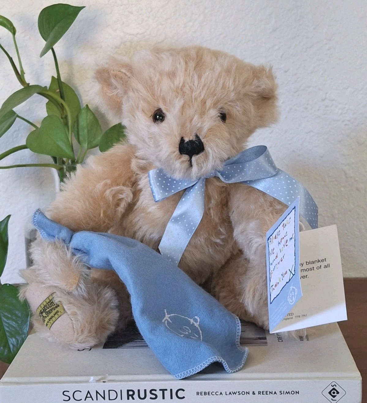 Merrythought Mohair Teddy Bear, Rare By Oliver Holmes Limited edition (298/1000)