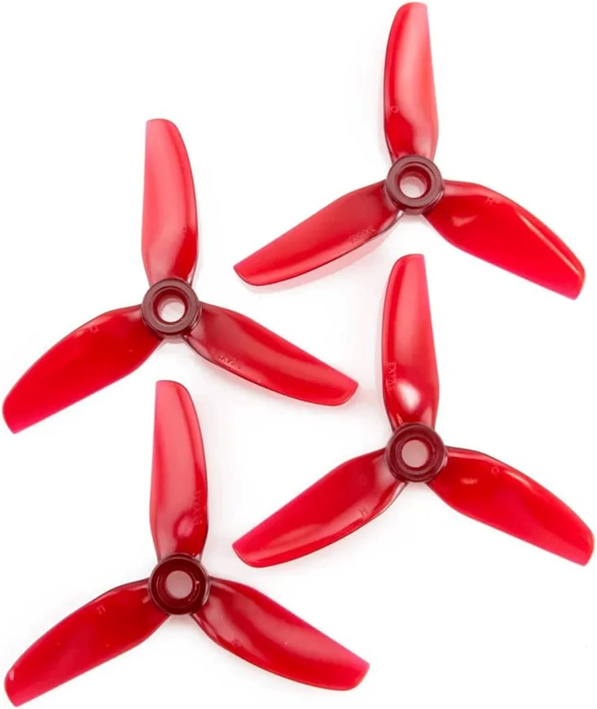 12pcs 3X4X3 3040 3"" 3 Blade Propeller Set 6X CW 6X CCW Poly Carbonate Red