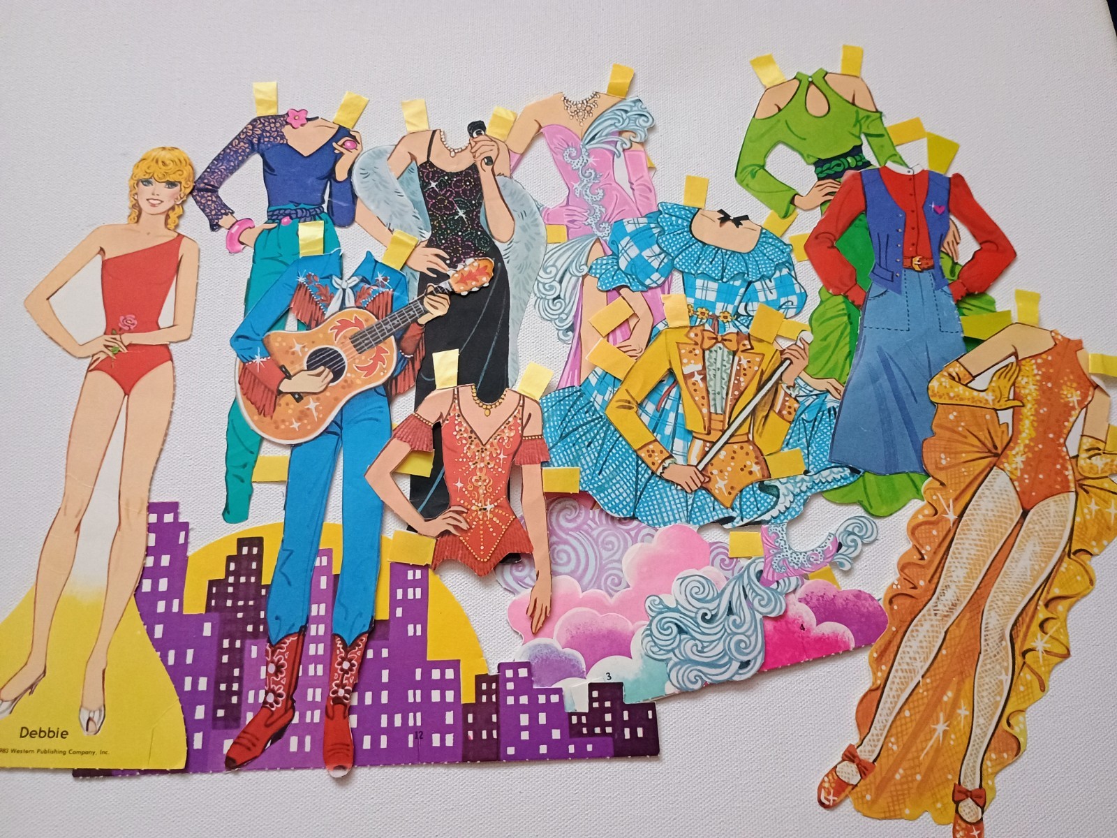 Vintage 1983 Western Publishing Debbie Paper Doll Cut Out Set Whitman 