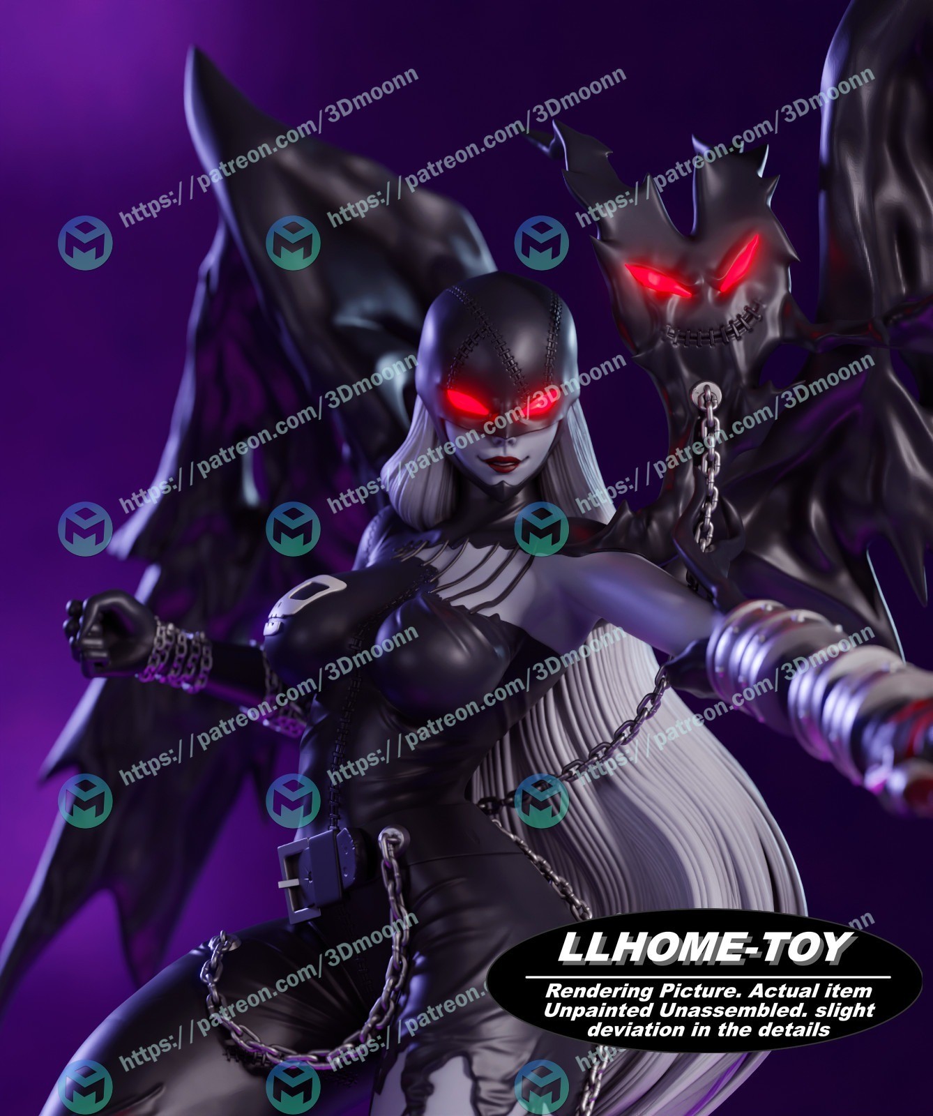 1:6 Scale Lady Devimon 3D Print Model Unpainted Garage Kit Statue Figure