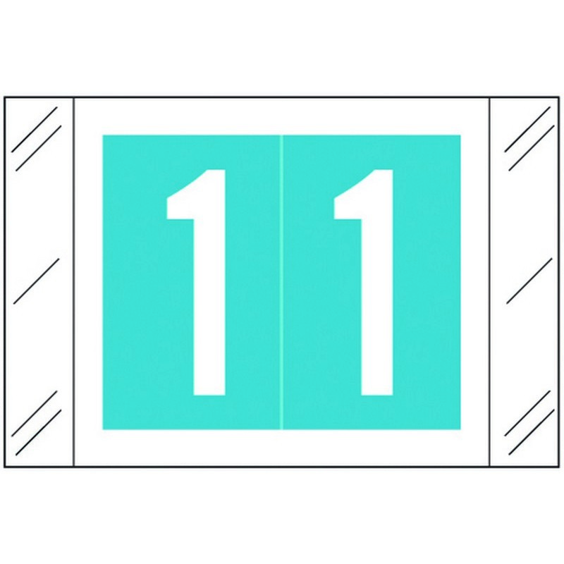 Barkley FNSTM Compatible "1" Numeric Labels, 60# Laminated Stock, 1-1/2" x 1"