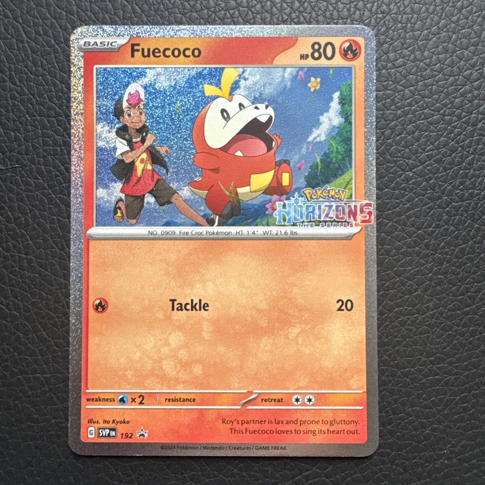 Pokemon Scarlet Violet Black Star Promo HORIZONS Stamp SVP192 Fuecoco