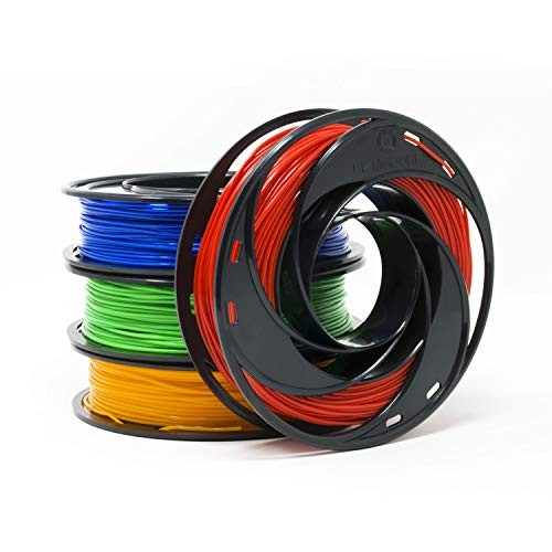  PLA Filament for 3D Printers 1.75mm 200g, 4 Color Pack - Blue, Green, Orange, 