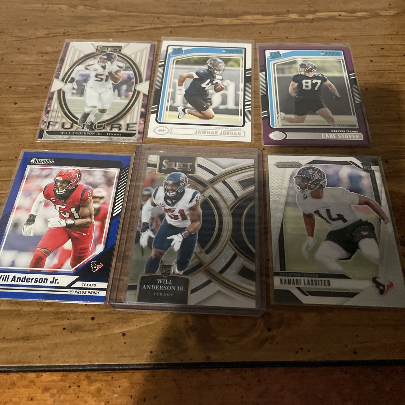 Texans 7 Card Lot Will Anderson Jr Good Deal Rc Inserts